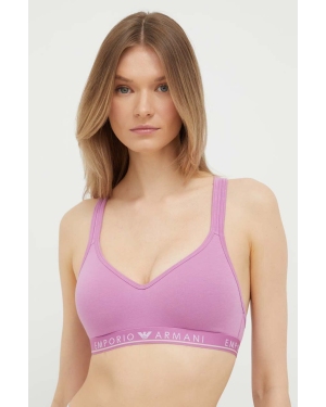 Emporio Armani Underwear biustonosz kolor różowy gładki