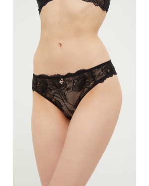 Emporio Armani Underwear figi kolor czarny z koronki