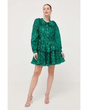 Custommade sukienka kolor zielony mini rozkloszowana