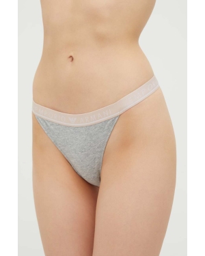 Emporio Armani Underwear stringi 2-pack kolor szary