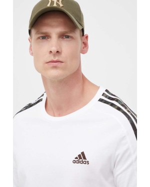 adidas t-shirt bawełniany kolor biały z aplikacją