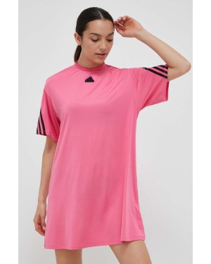 adidas sukienka kolor różowy mini oversize