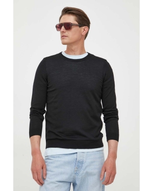 BOSS sweter wełniany kolor czarny 50468239