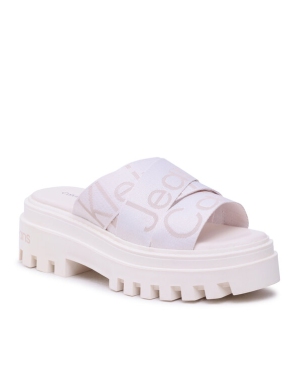 Calvin Klein Jeans Klapki Toothy Combat Sandal Webbing YW0YW00949 Biały