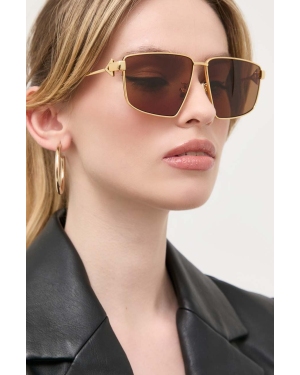 Bottega Veneta okulary przeciwsłoneczne damskie kolor złoty