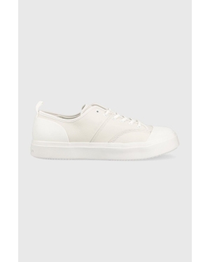 Calvin Klein sneakersy skórzane LOW TOP LACE UP LTH kolor biały HM0HM01045
