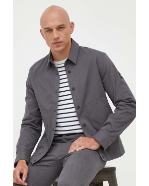 Calvin Klein koszula męska kolor szary relaxed z kołnierzykiem klasycznym