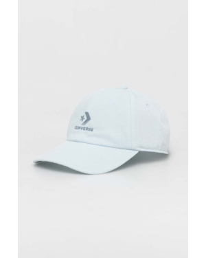 Converse czapka z daszkiem kolor niebieski z aplikacją