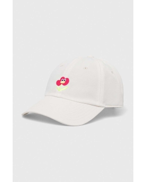 Converse czapka z daszkiem kolor biały z aplikacją