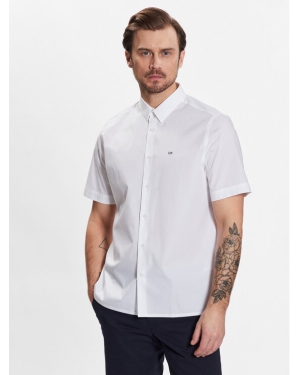 Calvin Klein Koszula Stretch Poplin S/S Regular Shirt K10K109440 Biały Regular Fit
