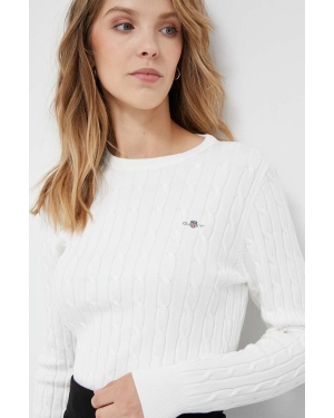 Gant sweter damski kolor biały lekki