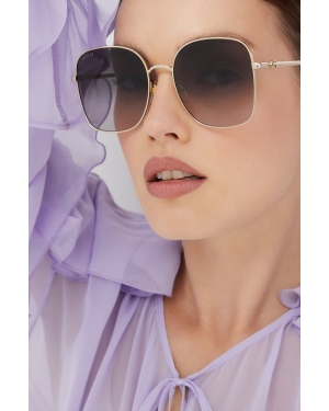 Gucci okulary przeciwsłoneczne damskie kolor złoty