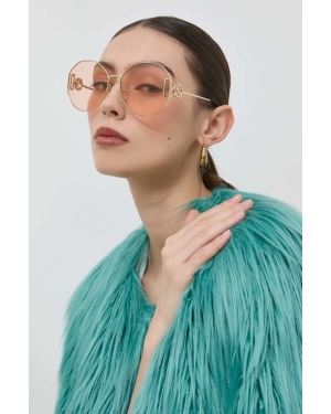 Gucci okulary przeciwsłoneczne GG1206SA damskie kolor złoty