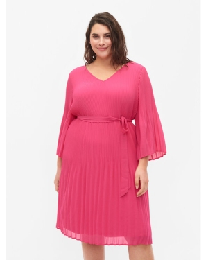 Zizzi Sukienka letnia CA06015B Różowy Regular Fit