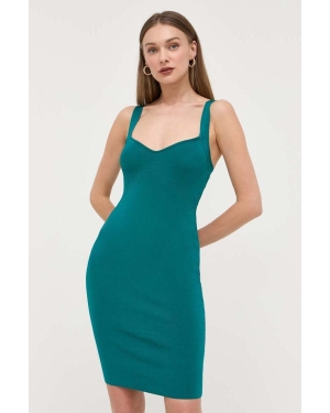 Guess sukienka kolor zielony mini dopasowana