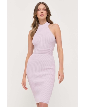 Guess sukienka kolor fioletowy mini dopasowana