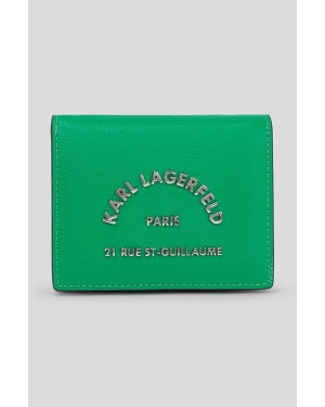 Karl Lagerfeld portfel damski kolor zielony