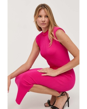 Karl Lagerfeld sukienka kolor różowy midi dopasowana