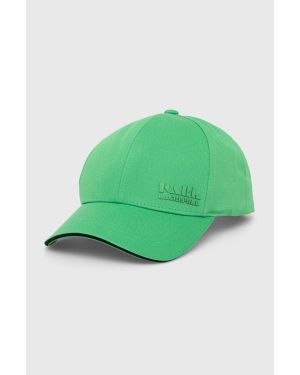 Karl Lagerfeld czapka z daszkiem kolor zielony z aplikacją