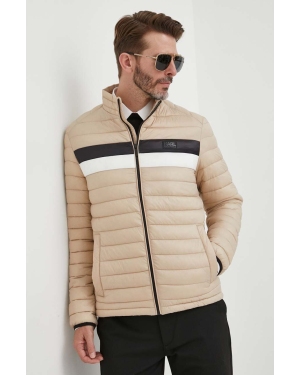 Karl Lagerfeld kurtka męska kolor beżowy przejściowa