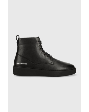 Karl Lagerfeld buty skórzane FLINT męskie kolor czarny KL53350