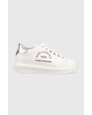 Karl Lagerfeld sneakersy skórzane KAPRI kolor biały KL62539