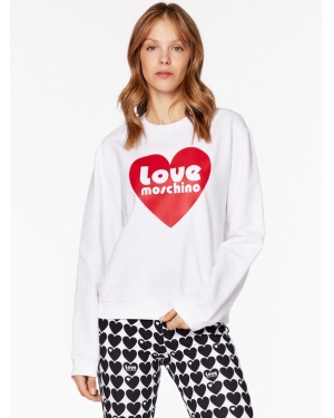 LOVE MOSCHINO Bluza W630657E 2246 Biały Relaxed Fit