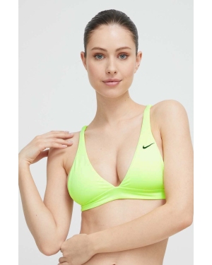 Nike biustonosz kąpielowy Essential kolor zielony miękka miseczka