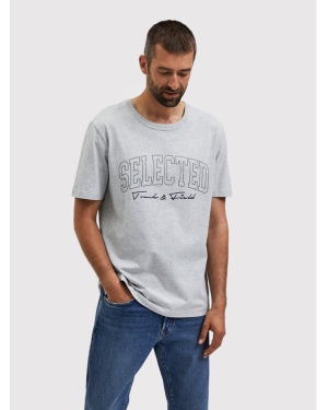Selected Homme T-Shirt Bene 16085656 Szary Regular Fit