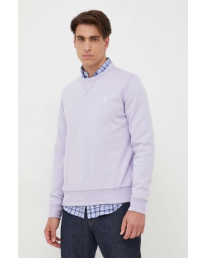 Polo Ralph Lauren bluza męska kolor fioletowy gładka