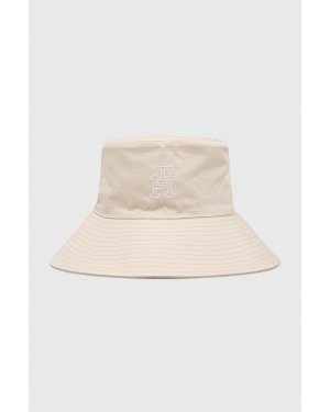 Tommy Hilfiger kapelusz dwustronny bawełniany kolor beżowy bawełniany