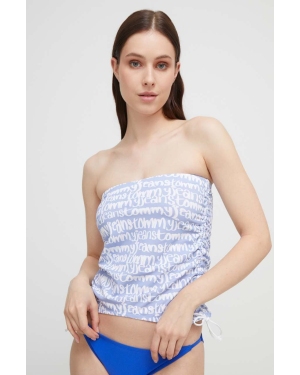 Tommy Hilfiger spódnica plażowa kolor niebieski