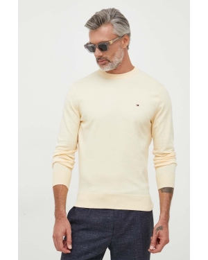Tommy Hilfiger sweter męski kolor żółty lekki
