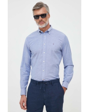 Tommy Hilfiger koszula męska kolor niebieski regular z kołnierzykiem button-down