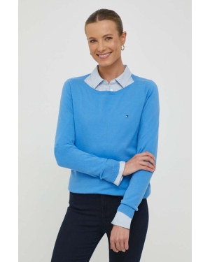 Tommy Hilfiger sweter damski kolor niebieski lekki