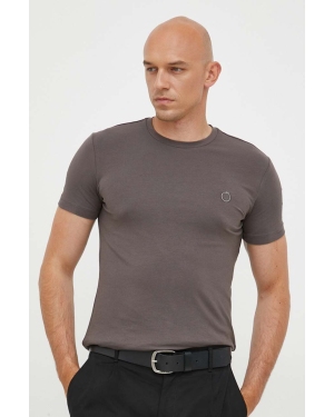 Trussardi t-shirt męski kolor szary gładki