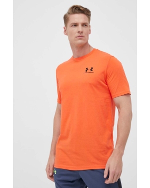 Under Armour t-shirt męski kolor pomarańczowy gładki 1326799-439