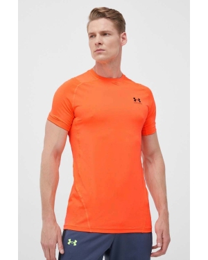 Under Armour t-shirt treningowy kolor pomarańczowy gładki 1361683-001