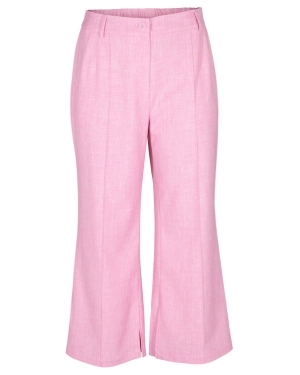 Zizzi Spodnie materiałowe M90007B Różowy Regular Fit