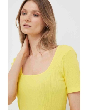 United Colors of Benetton t-shirt damski kolor żółty