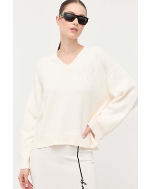 Armani Exchange sweter damski kolor beżowy