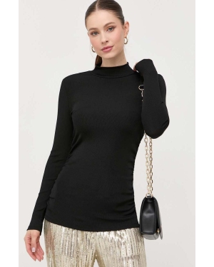 Armani Exchange sweter damski kolor czarny lekki z półgolfem