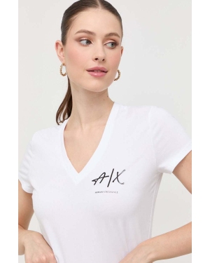 Armani Exchange t-shirt damski kolor biały