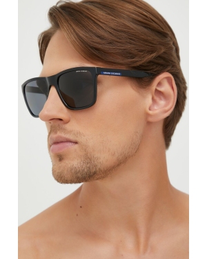 Armani Exchange okulary przeciwsłoneczne 0AX4080S męskie kolor czarny