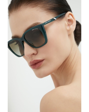 Armani Exchange okulary przeciwsłoneczne damskie kolor zielony