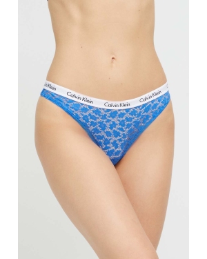 Calvin Klein Underwear brazyliany kolor niebieski z koronki
