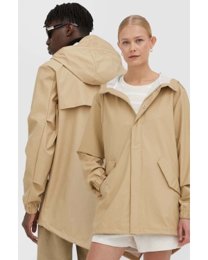 Rains kurtka przeciwdeszczowa 18010 Fishtail Jacket kolor beżowy przejściowa