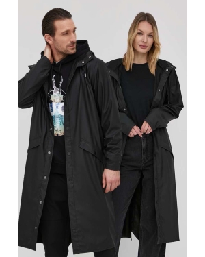 Rains kurtka 18360 Longer Jacket kolor czarny przejściowa