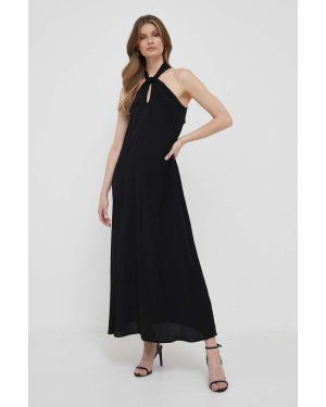 Sisley sukienka kolor czarny maxi oversize