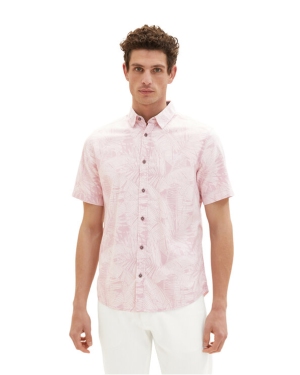 Tom Tailor Koszula 1036222 Różowy Regular Fit